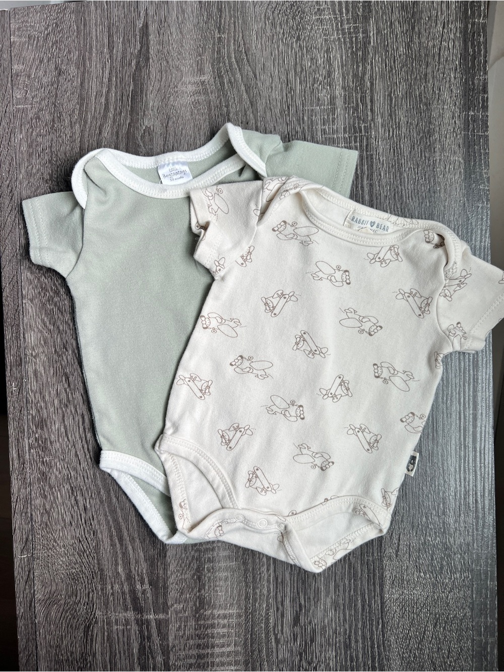 Little Beginnings + Rabbit Bear Organic Onesie Bundle | 3–6 Months